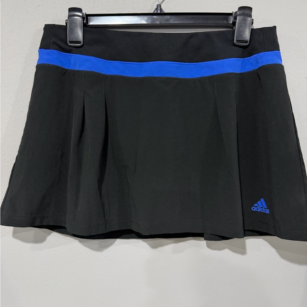 Adidas Climalite Black & Blue Pleated Tennis Skort - Size M